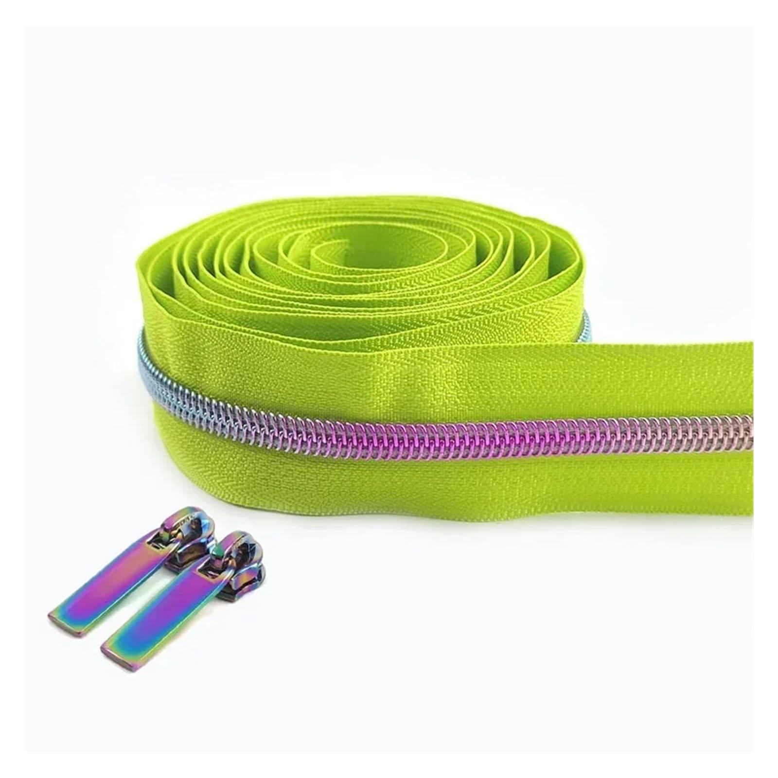 Zipper,Way Zip 2 Meters 5# Nylon Zipper Tapes+ 2Pcs Zipper Slider Pulls Bag Purse Pocket Coil Zippers Heads Decor Zip Repair Kit DIY Accessories Zips Clothing Garments(ZA438-BM061)