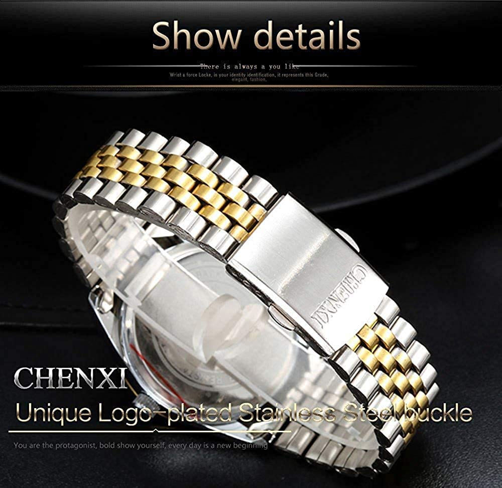 MASTOP Romantische Quarz-Armbanduhren für Sie und Ihn, analog, Edelstahl, Geschenk-Set für Liebhaber, 2 Stück