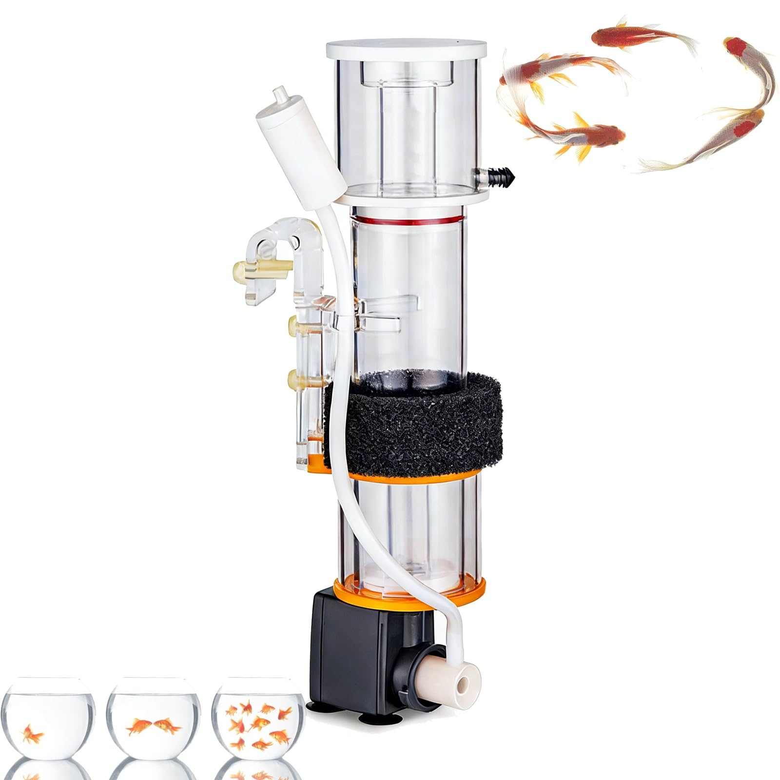 Skimmer interno de proteínas para acuarios de agua salada, potencia de bomba PH-400, entrada de aire 140 l/h, adecuado para peceras de 30-50 L y acuarios marinos