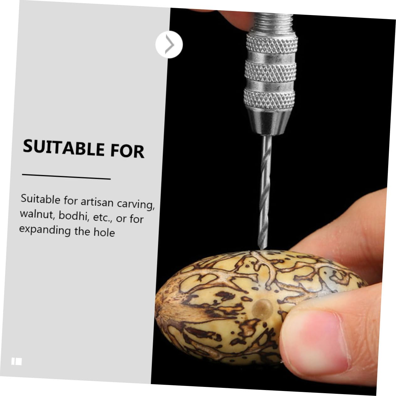 TEHAUX Practical Hand Drill Tool Kit Model Hole Puncher for Woodworking Beads Small Models Smooth Non-slip