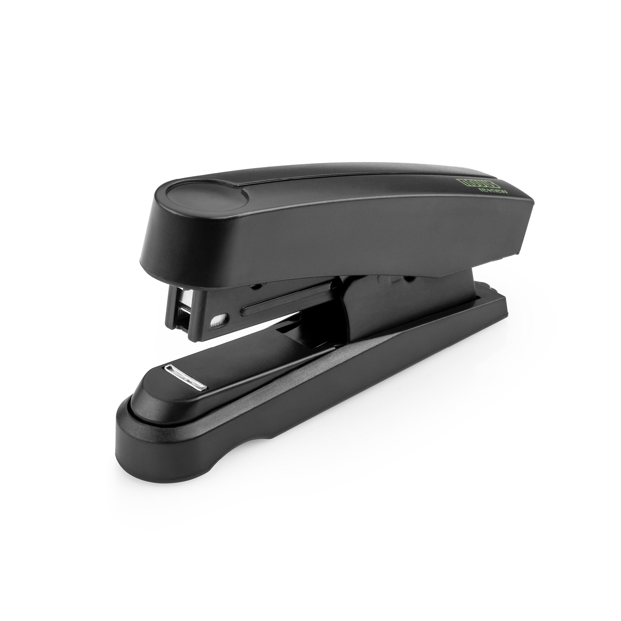 Novus B 10 FC re+new Sustainable Stapler (Stapling Capacity 20 Sheets, Flat Stapling, Includes 200 Staples, Full Metal Device with Plastic Coating Made from 88% Recycled Plastic) Black
