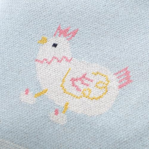 Image of mimixiong Baby Blanket Knit Receiving Boys Girls Blanket Soft Cotton Neutral Blanke for Swaddle Crib Stroller with Cute Sheep (Chicken-Blue, 30x40 Inch (Pack of 1))