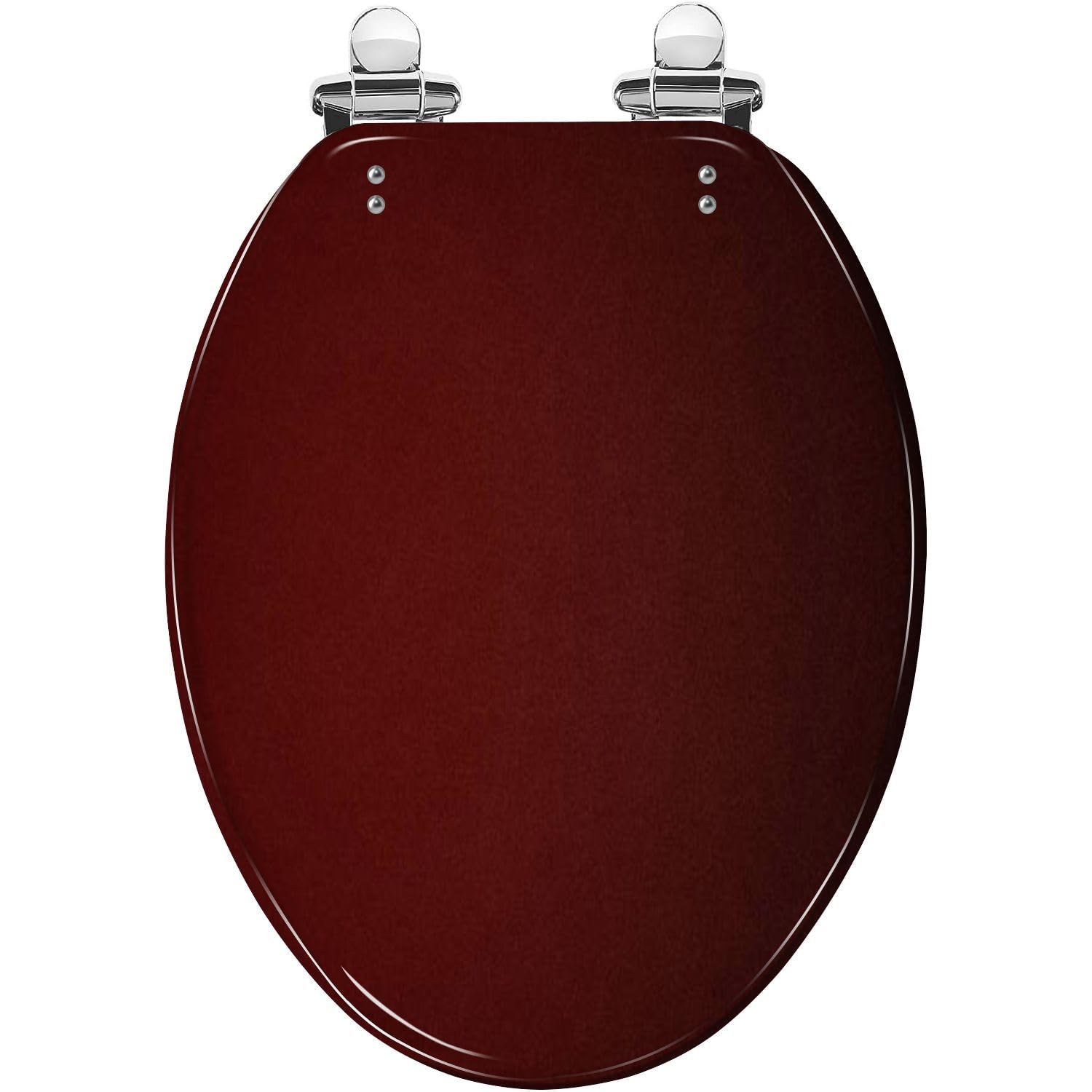 Elongated Toilet Seat Bright maroon colored cracked effect wall texture Resin Toilet Seat Slow Quiet Close with Quick-Release Hinges Toilet Seat with Cover Easy to Clean Install