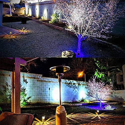 Youngine 12V Outdoor Led Lawn Light Lamps Landscape Spotlight 5W Cob Garden Patio Wall Yard Path Decorative Lighting With Spiked Stand, Pack Of 2 (Cool White),No Plug #TOP6
