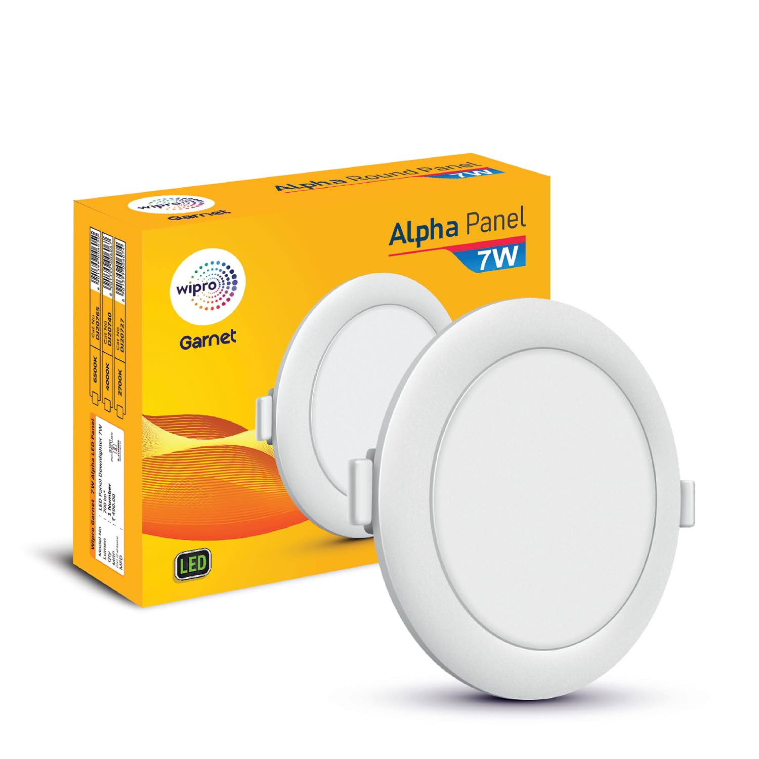 wipro Garnet 7W Round Led Alpha Panel | Neutral White Light (4000K) | Recessed Down Light for False Ceiling | Cutout - 82Mm | Pack of 1-picture-29
