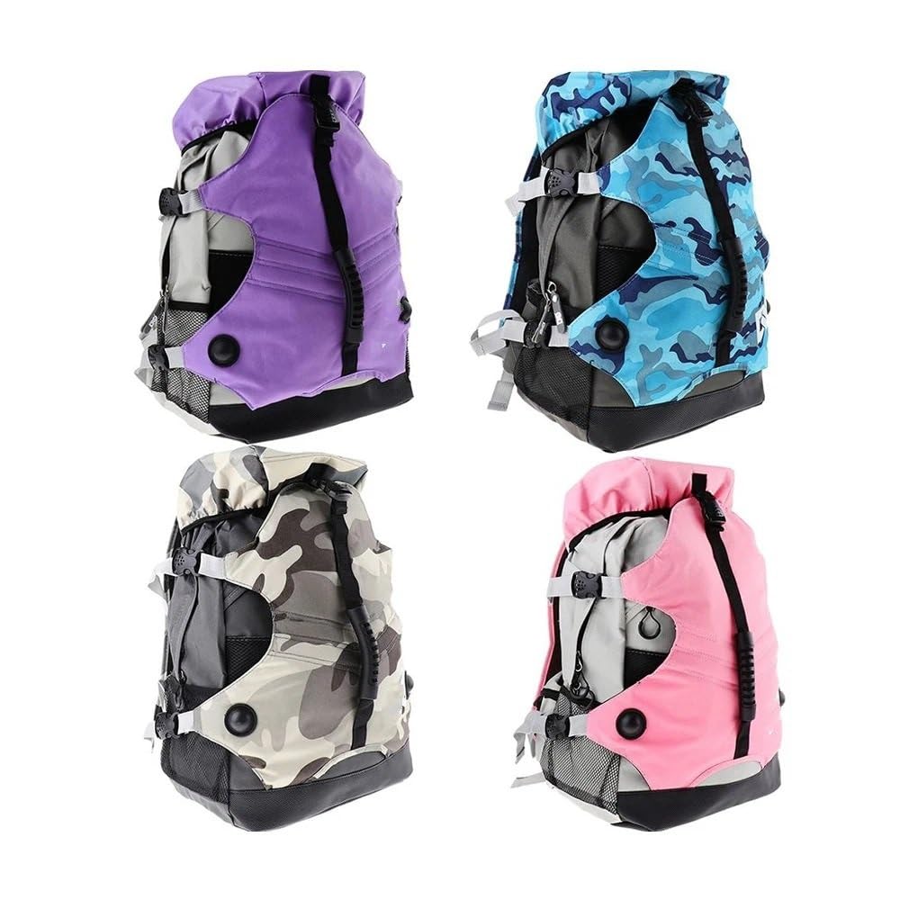 Borsa per Sci Tracolla da Sci Borse da Esterno Zaino per Pattini a rotelle Professionali Unisex Zaino per Sport all'Aria Aperta Resistente multitasca(Green)