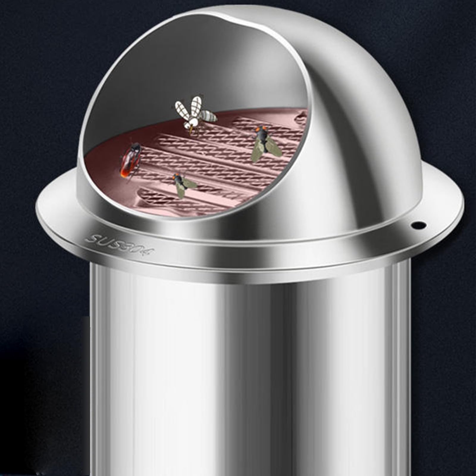 304 Rozszerzony okap ze stali nierdzewnej Rura wydechowa okapu kuchennego Bezpośrednio przez zewnętrzną ścianę okapu kuchennego Łazienka Wylot(200mm/300mm)