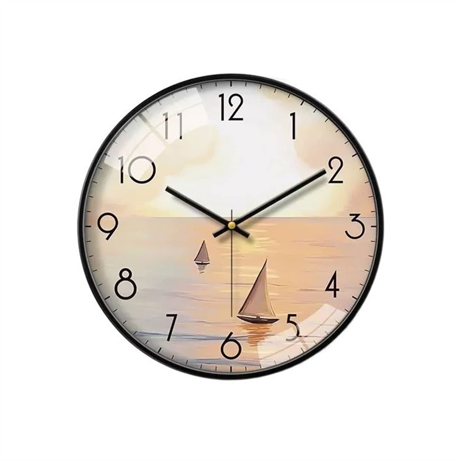DFHS46JK Wall Decor Bedroom Silent Clock Modern Simple Circular Wall for Restaurant Office Study 10inch/12inch/14inch for living room decor(12inch)