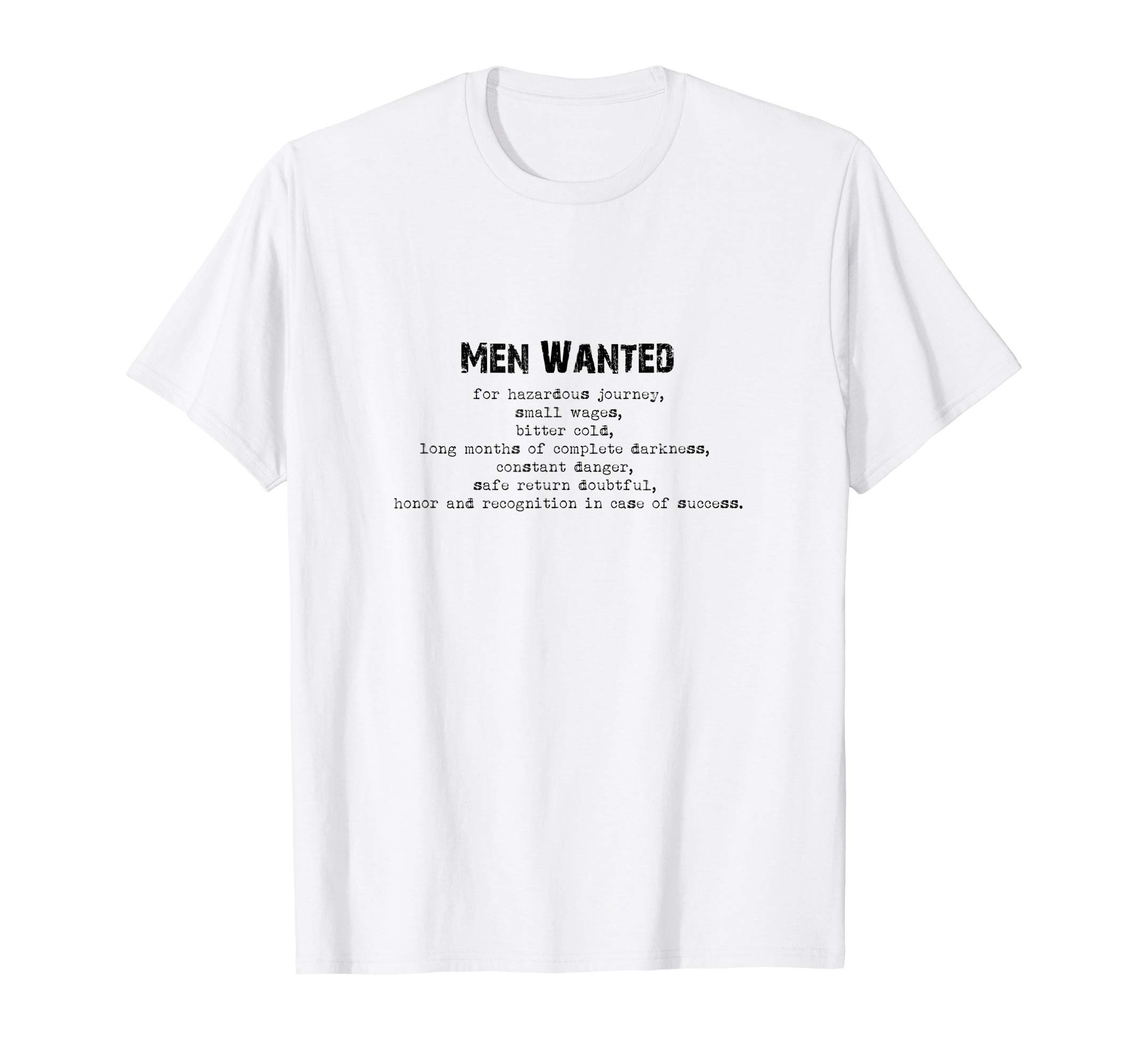 Ann Arbor T-shirt Co.Ernest Shackleton "Men Wanted" Tribute | Antarctica T-shirt T-Shirt