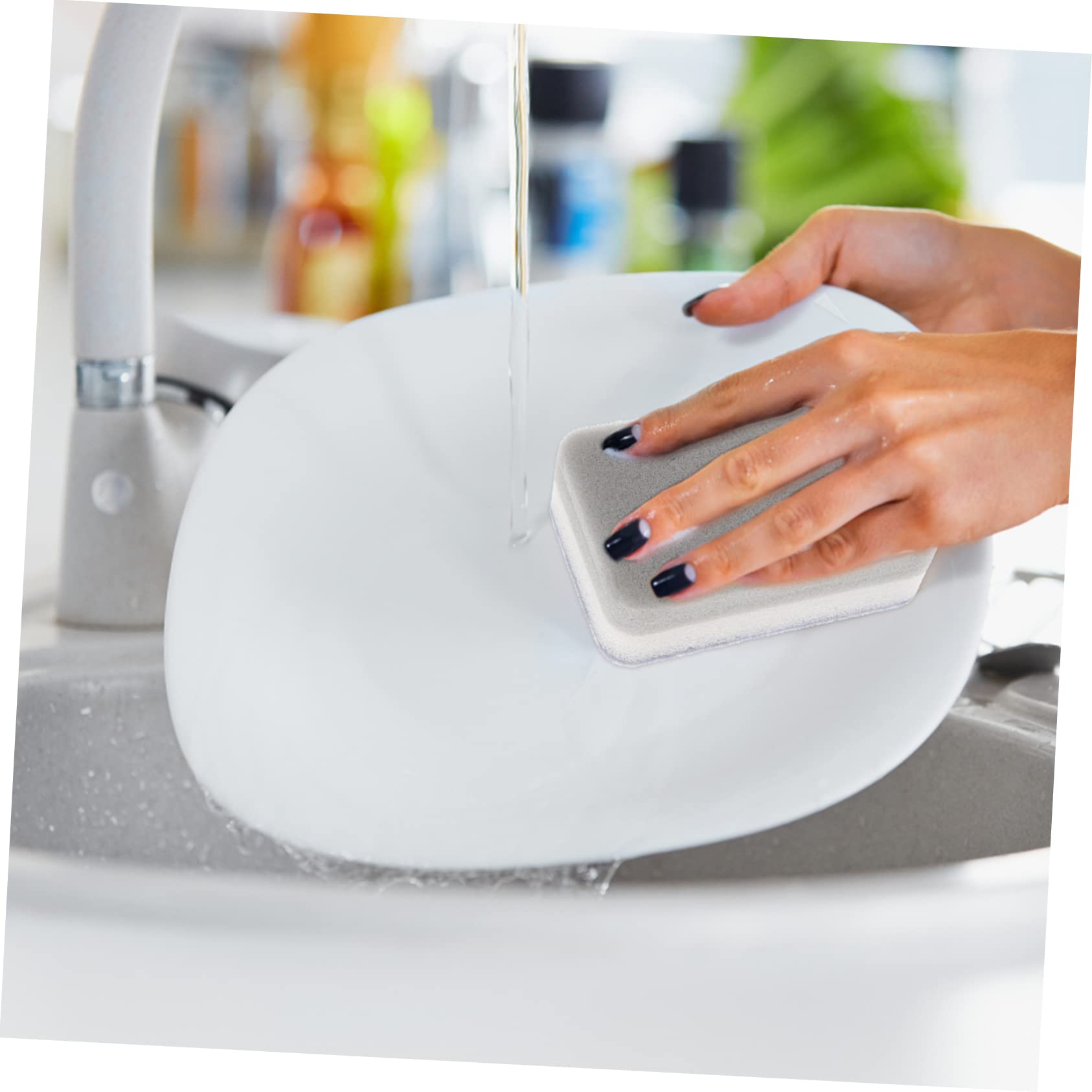 PACKOVE Esponjas de Cocina para Fregar Platos y Ollas, Paquete de 10 Unidades, Doble Cara Esponja Suave y Estropajo Duro, Ideales para Limpieza en Cocina