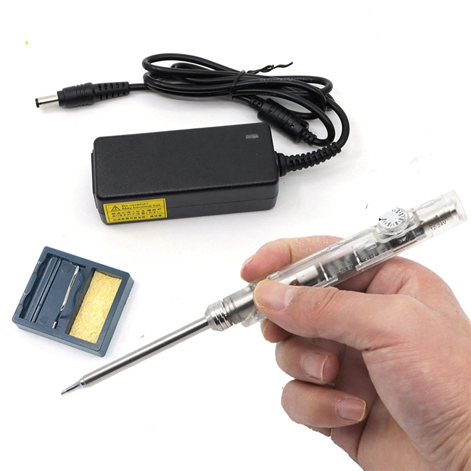 TISTIK SH72 65W -ni Electric Soldering Iron Temperature Portable Solder Welding Station With 24V 3A Power Supply 220-400 ℃ (Color : SH D24 Tip, Size : UK) (Color : Sh D24 Tip, Size : EU)