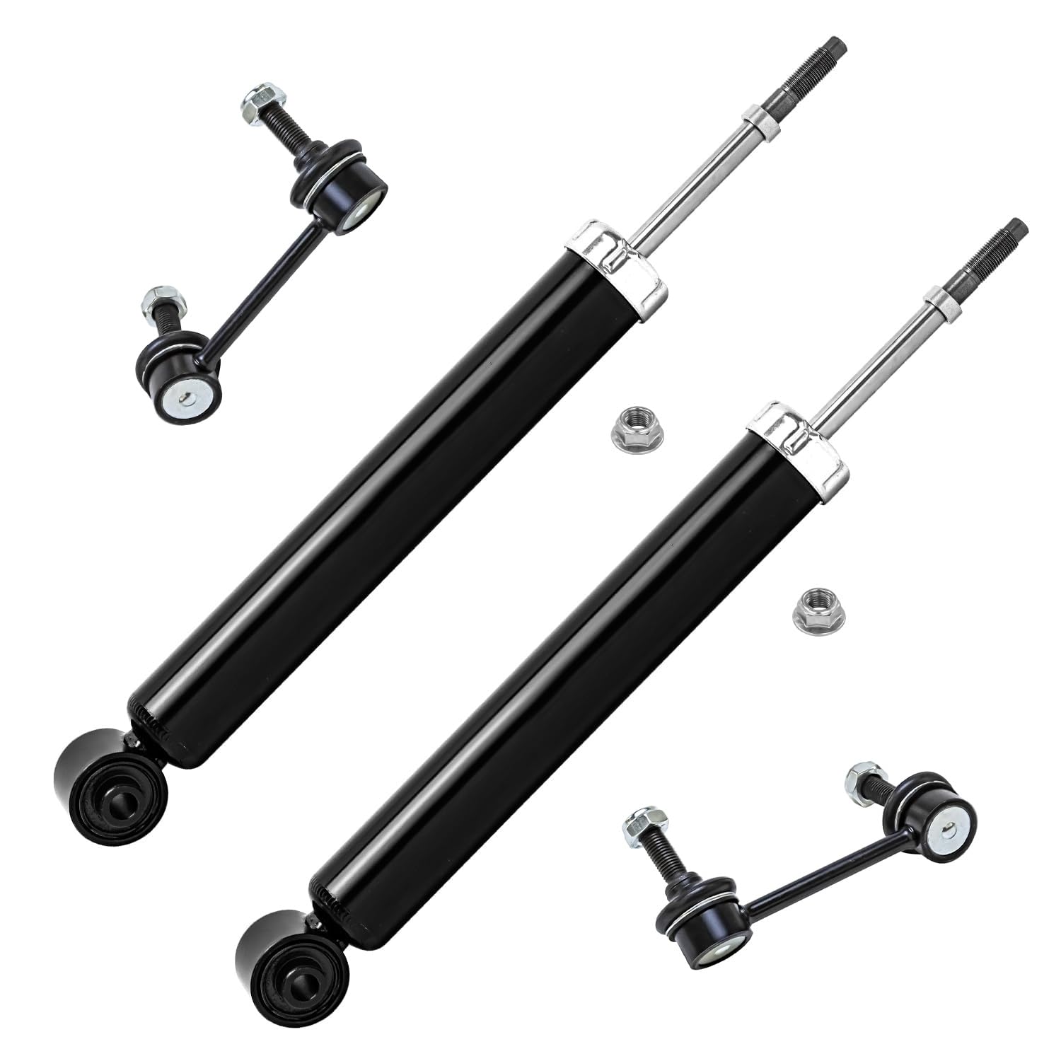 Detroit Axle - AWD Rear Shock Absorber Kit for 2009-2014 Nissan Murano, 2 Shock Absorber Assembly, 2 Sway Bar Links 2010 2011 2012 2013 Replacement