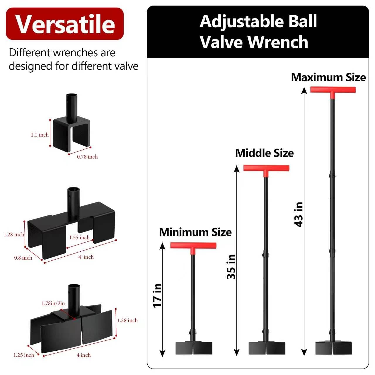 Ball Valve Wrench - Adjustable Plumbing Tool -2 Ball Valve Wrench - Adjustable Plumbing Tool -2