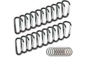 20PCS Mini 1.85"/4.7CM Aluminum Golf Towel Carabiners