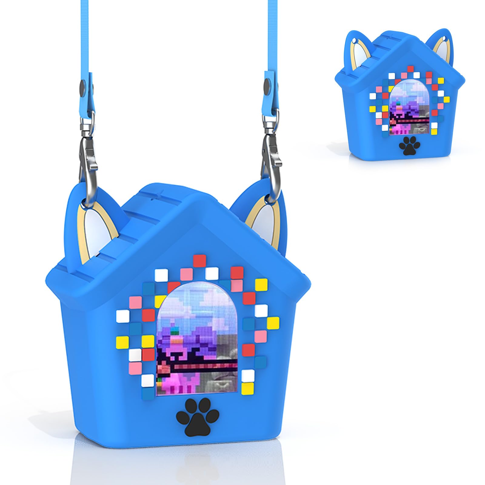Compatible con Bitzee Doghouse, funda de silicona con correa, resistente a los golpes y a los arañazos, material de silicona suave y segura, ideal para niños (rosa) — view 10