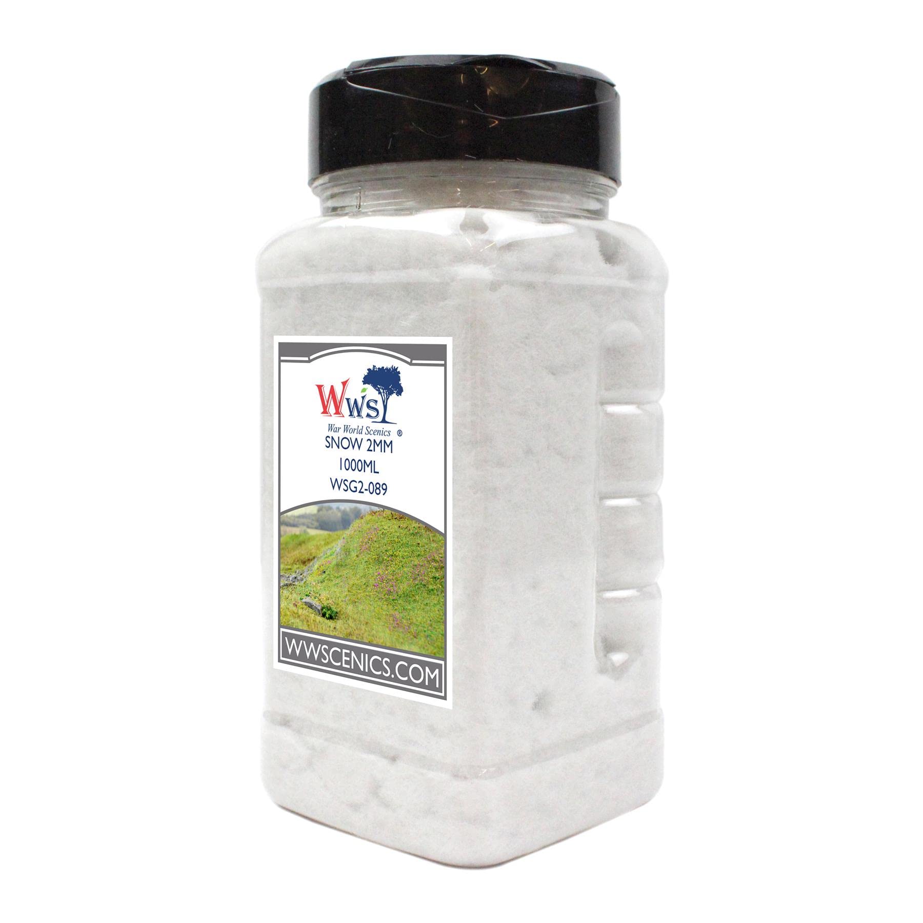 WWS War World Scenics WWScenics | 2mm Snow Scatter | 1000ml Can | WSG4-089 | Realistic Model Scenery Material