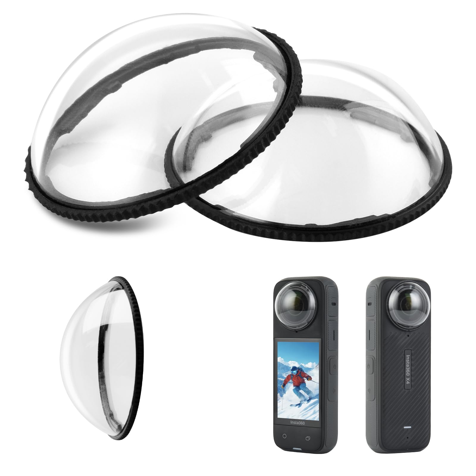 UTEBIT Lens Guard for Insta360 X4 Lens Protective Cover 10H Hardness 92% Transmittance Anti-Scratch Clear Enhanced Insta360 x4 Accessories Sports Camera Lens Cap Compatible with Insta360 x4 Glass Lens-image-16