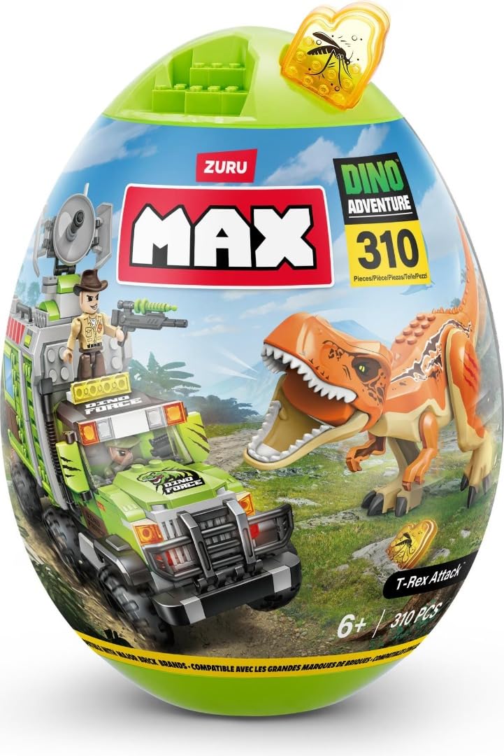 Max Build More Dino Adventure T-Rex Attack (300+ Pieces)