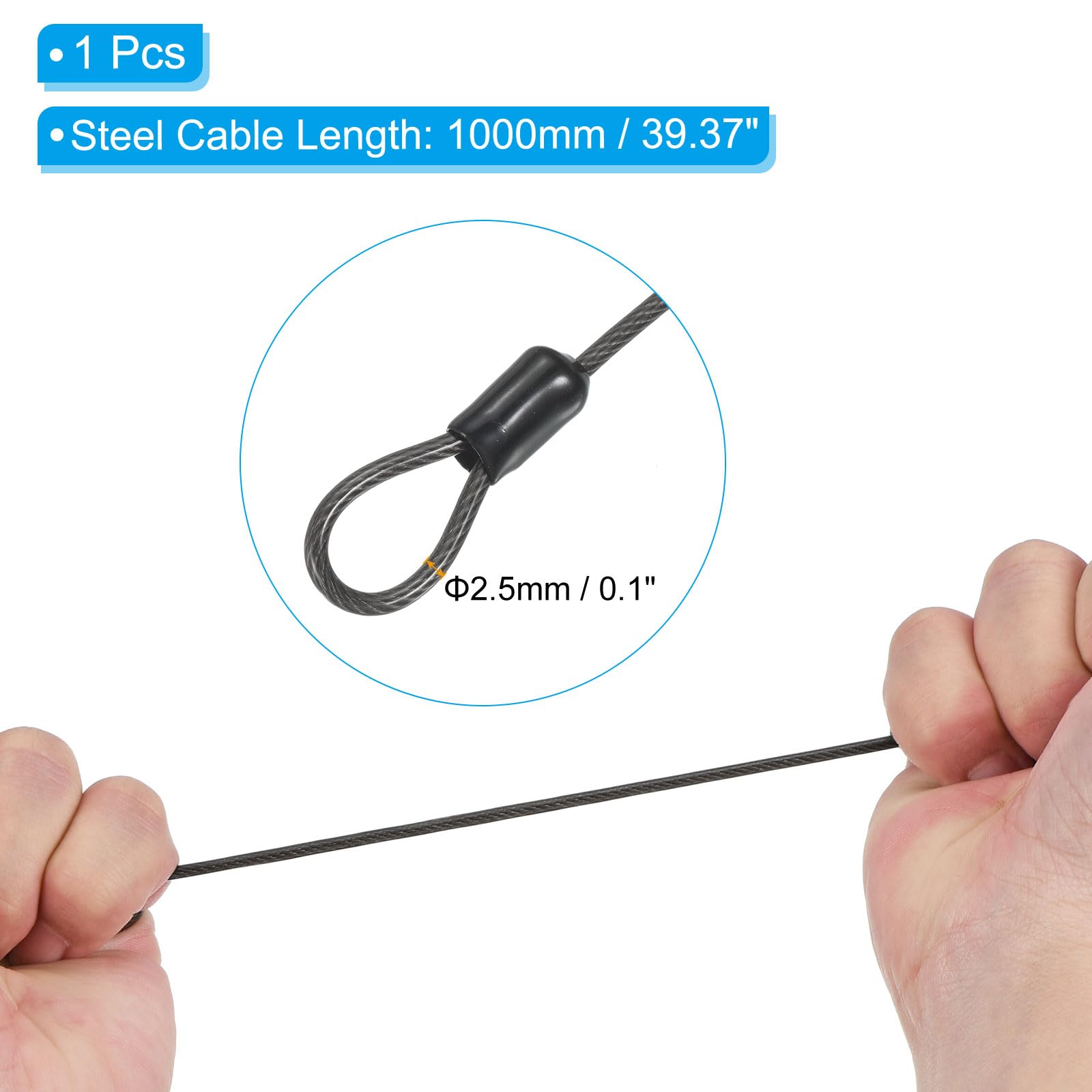 PATIKIL Security Steel Cable with 4 Digit Combination Lock - Image 3