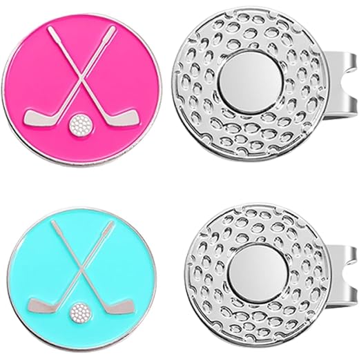 Golf Ball Marker Set - Red & Blue