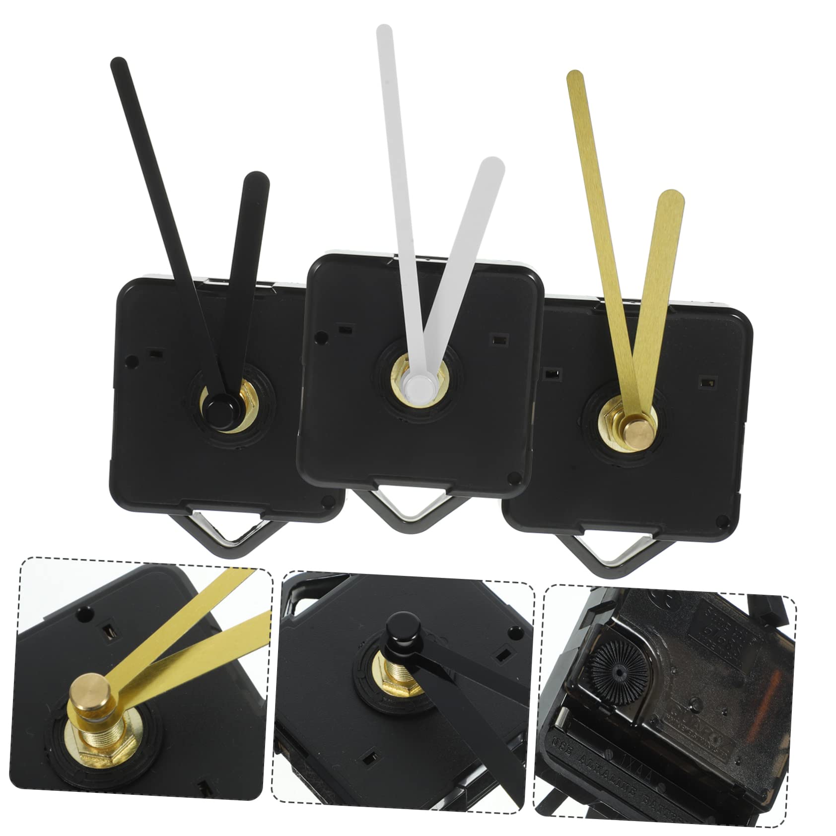 Housoutil 3 Sätze Batteriebetriebener Uhrmotor-ersatz-wanduhrmechanismus-kit 3 Farbige