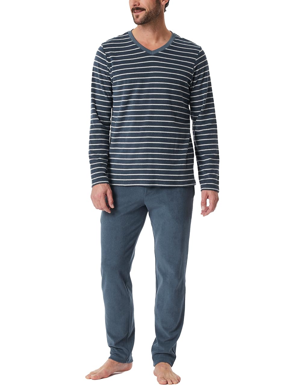 Schiesser Men's Long Casual Nightwear Pyjama Set
