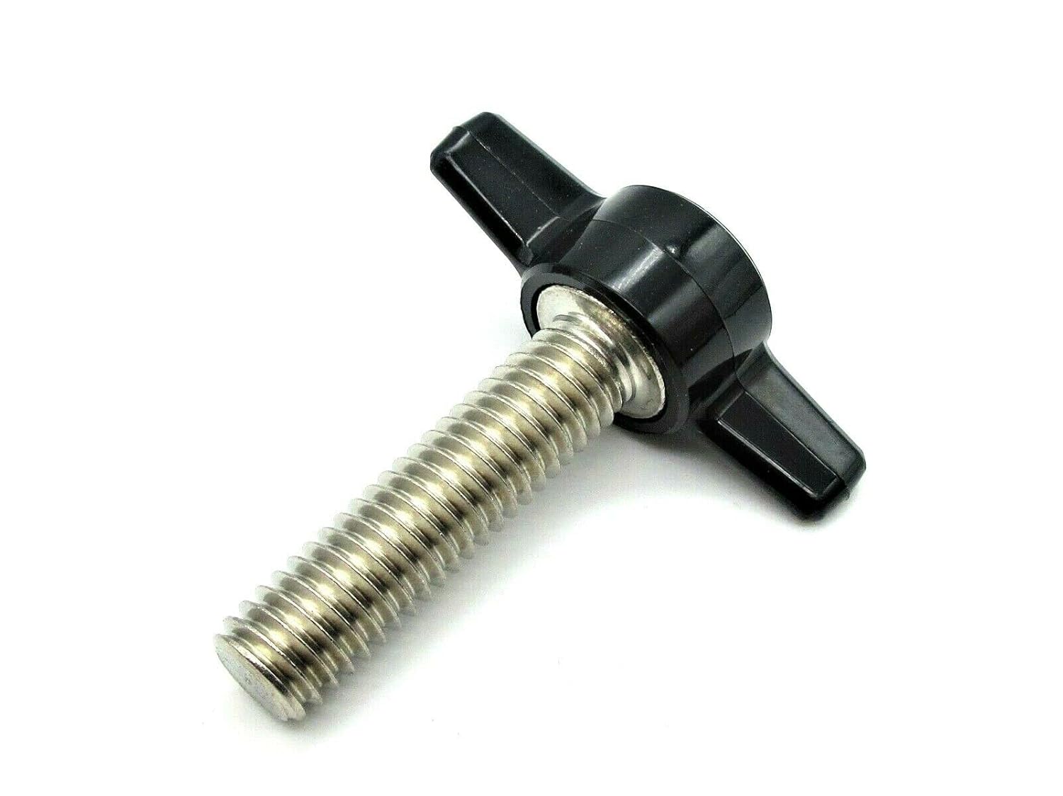 3/8" Thumb Screws Tee Wing Knob 818 SS : 3/8 x 2" Black - 2 Pieces Thumb Screws B2B