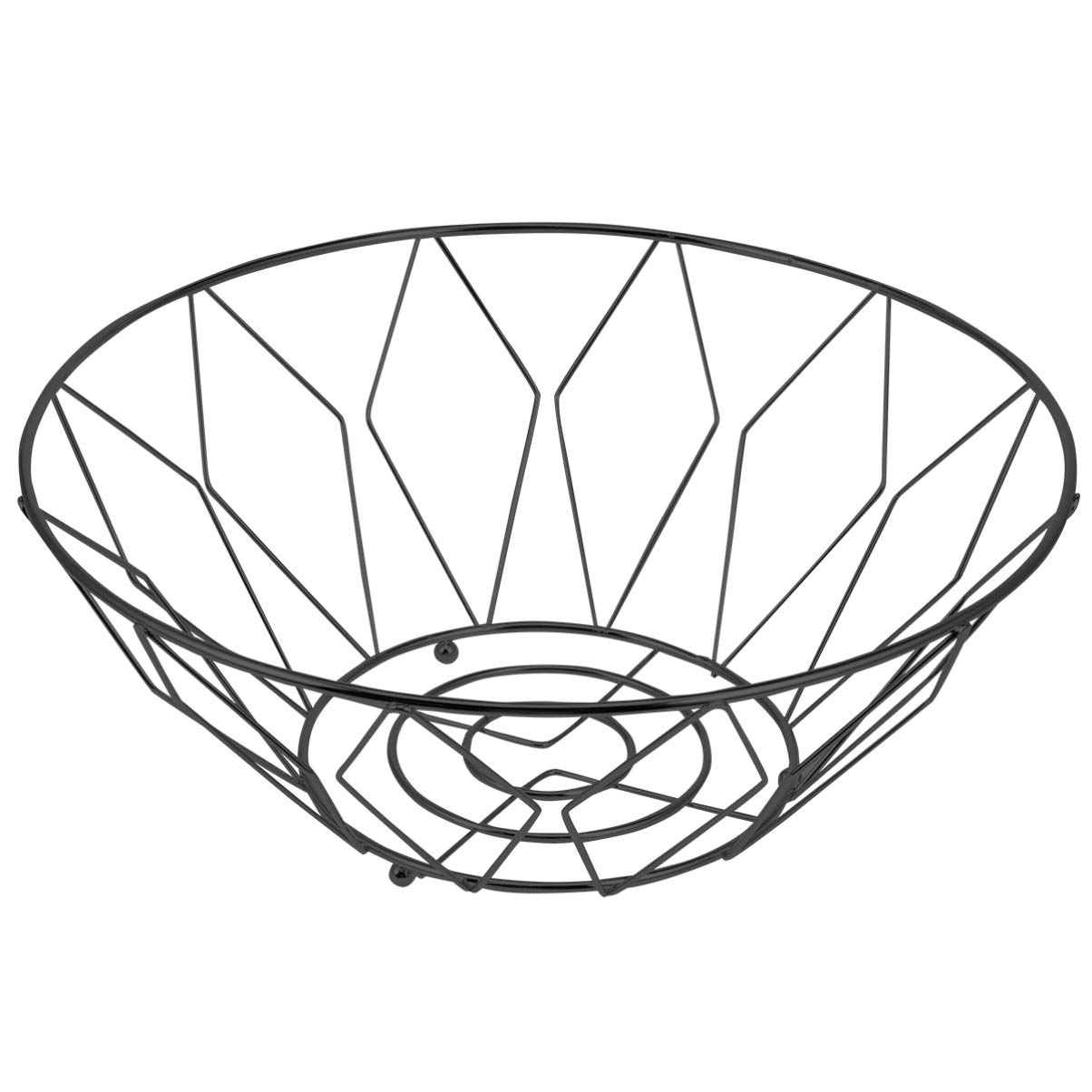 CNfhFRY fruit bowl， Iron Wire Bowl Metal Stand Round Decorative Storage Organizer Basket for Bread Snacks Candy Households