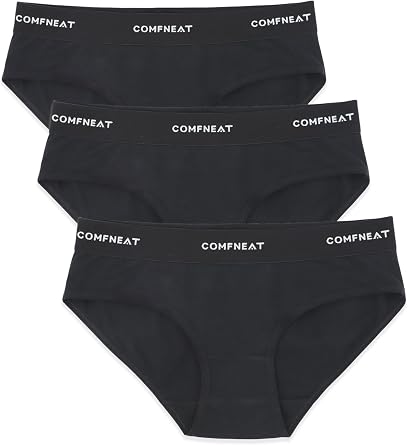 Comfneat Womens 3-Pack Stretchy Briefs Cotton Spandex Underwear