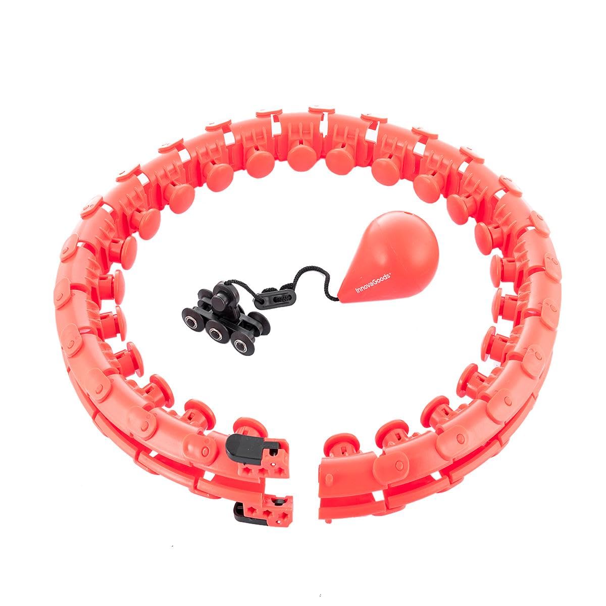 InnovaGoods® Hoop Fitness Intelligent réglable avec Poids Fittehoop, innovant et Efficace, Compte-​Tours et Calories, 24 pièces Amovibles, Poids de 1,​2 kg, Comprend Un Guide d'exercices.