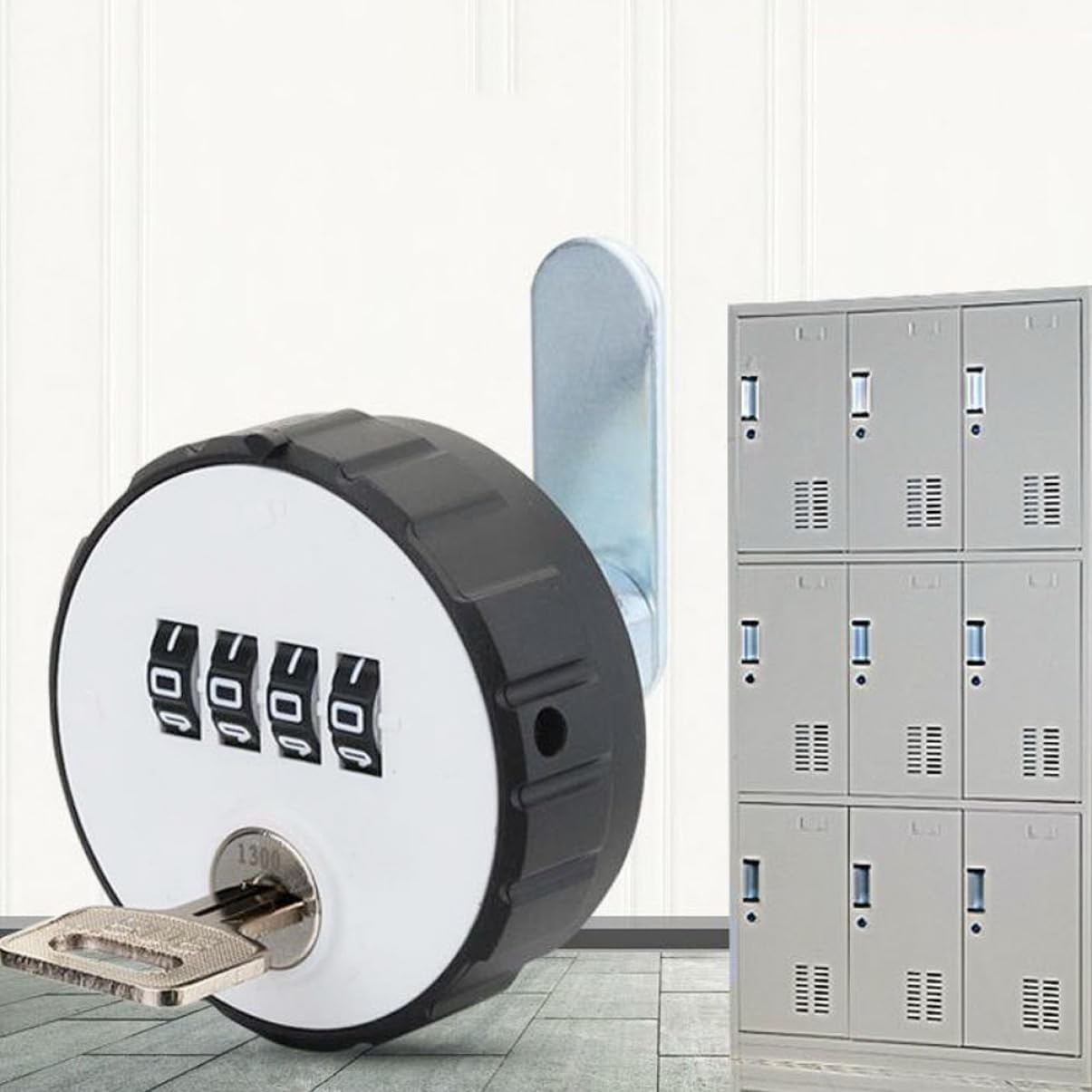 DOITOOL 10 Stück Kombinationsschloss Schatz Zylinderschloss für Gepäck mit Schlüssel exzenterverschluss camlock Schubladenschloss Nockenschloss mit Drehzunge Technische Kunststoffe Black