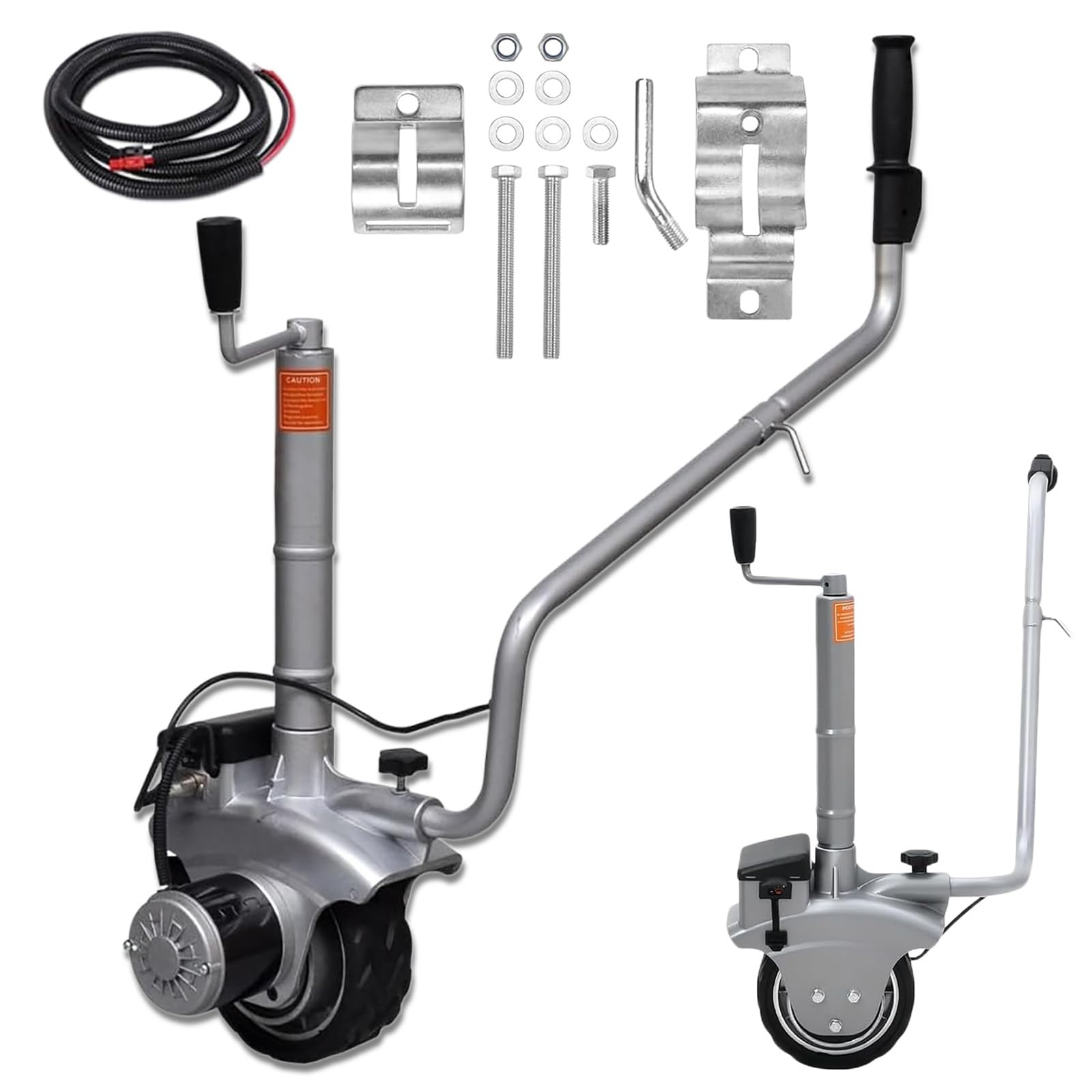 Elektrischer Mini-Anhängerheber, 2270 kg/5000 lbs Tragkraft, Bootsanhängerheber, 12 V elektrischer Stützradheber für Wohnmobil und Wohnwagen