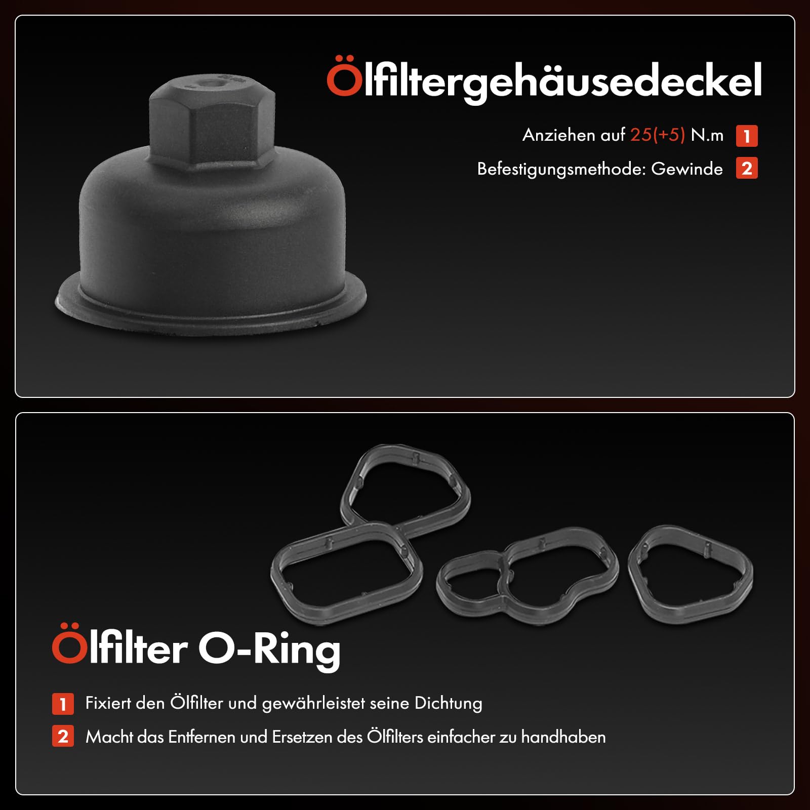 Frankberg Ölkühler Motoröl Kompatibel mit 3er G20 G28 G80 320i 2019-2024 5er F90 G30 520i 2017-2023 X3 F97 G01 sDrive20i xDrive20i 2017-2024 Replace# 11428580414