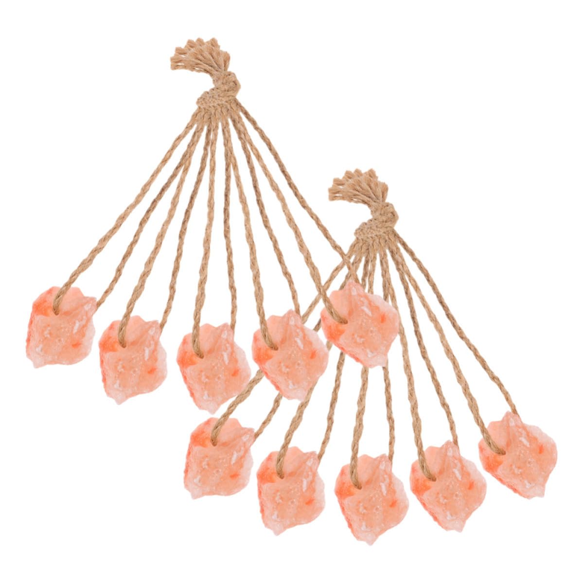 Cabilock 10pcs Natural Mineral Salt Block for Deer, Goats, Alpacas and Livestock with Convenient Predrilled Holes, Pink Mountain Salt Lick Brick Suitable for Farm and Wildlife Feeding