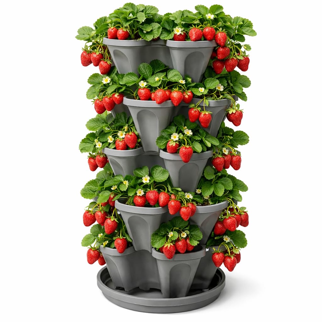 smart spring 5-Tier Stackable Strawberry Garden