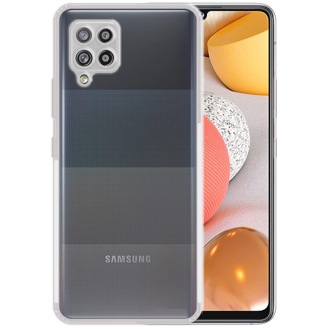 Casotec Slim Soft Silicon *Anti Dust Plug* Shockproof Transparent TPU Back Case Cover for Samsung Galaxy M42 5G / A42 5G - Clear (B09NGSCP2W) Amazon Price History, Amazon Price Tracker