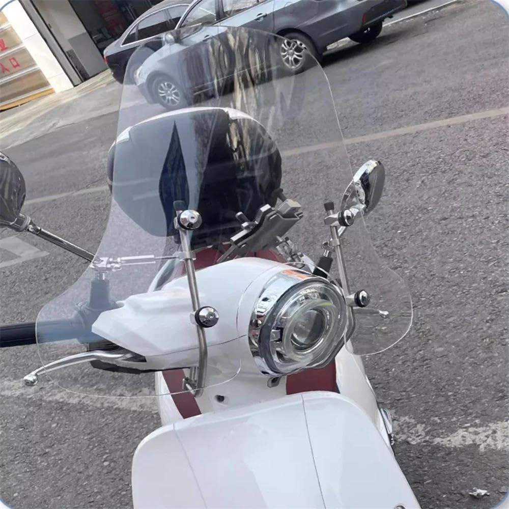 Dla SYM Fiddle5 Fiddle150 Szyba Przednia Motocykla Modyfikowana Przedłużenie szyby motocykla(A 23cm Without bracket)