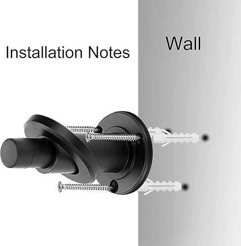 Miniatura 6 de Sumnacon Tope de puerta ajustable y resistente, tope de puerta moderno de acero inoxidable con amortiguador de goma, tope de puerta de metal montado