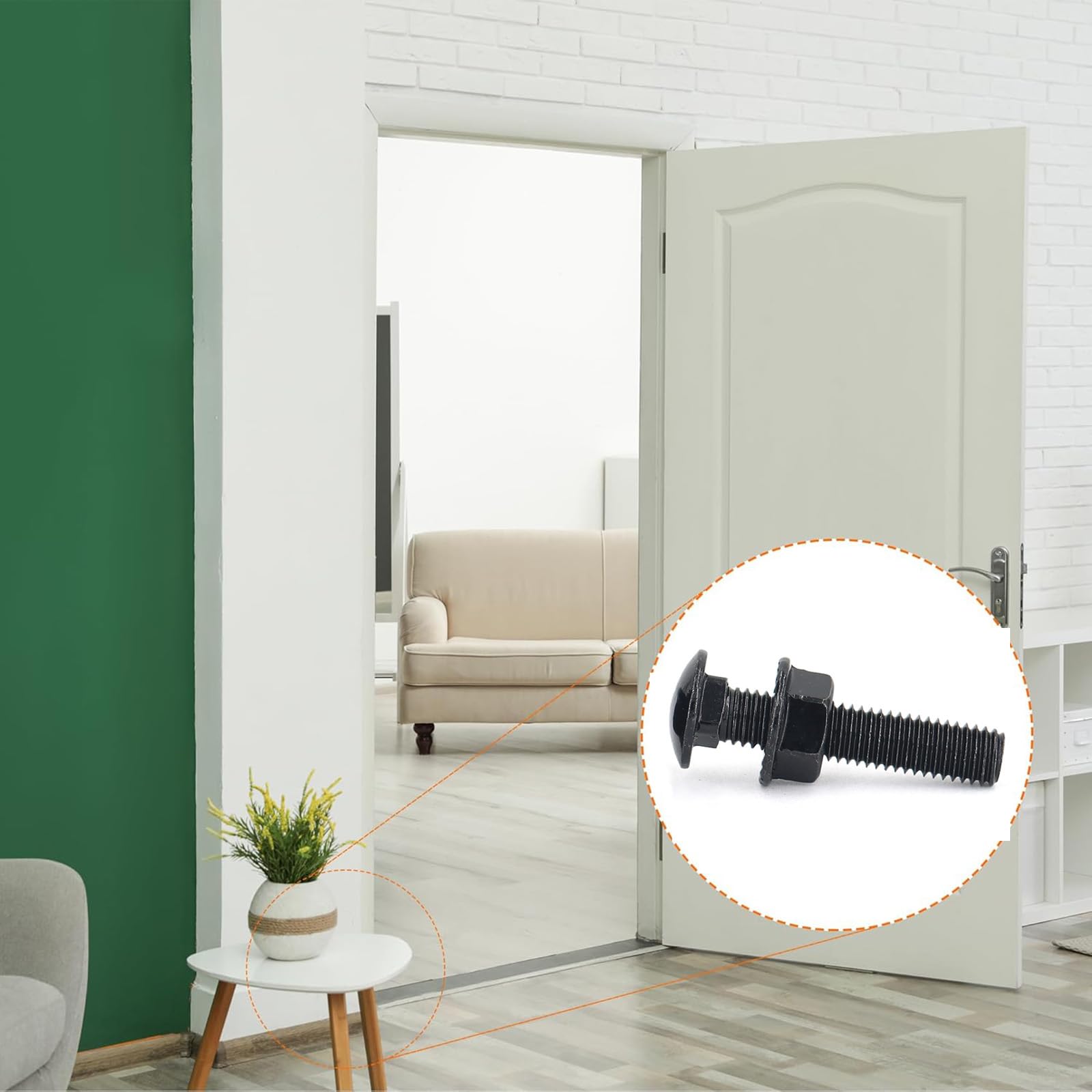 25 Pezzi M6 x 40 mm Bulloni Testa Tonda, in acciaio inox 304, con dado a flangia esagonale nero, viti a testa tonda M6 Nero