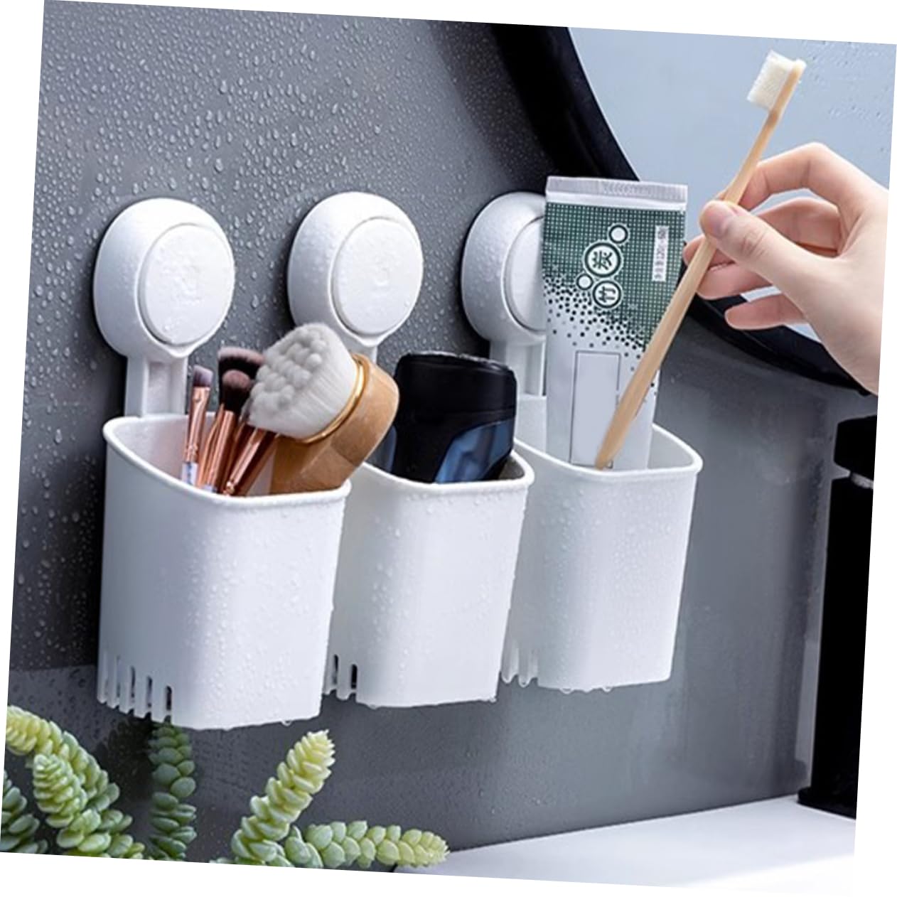 Gatuida 3 Pezzi Per Spazzolino Da Denti Con Ventosa Per Spazzolino Da Denti Organizer Da Per Bagno Per Spazzolino Da Denti Per Spazzolino Da