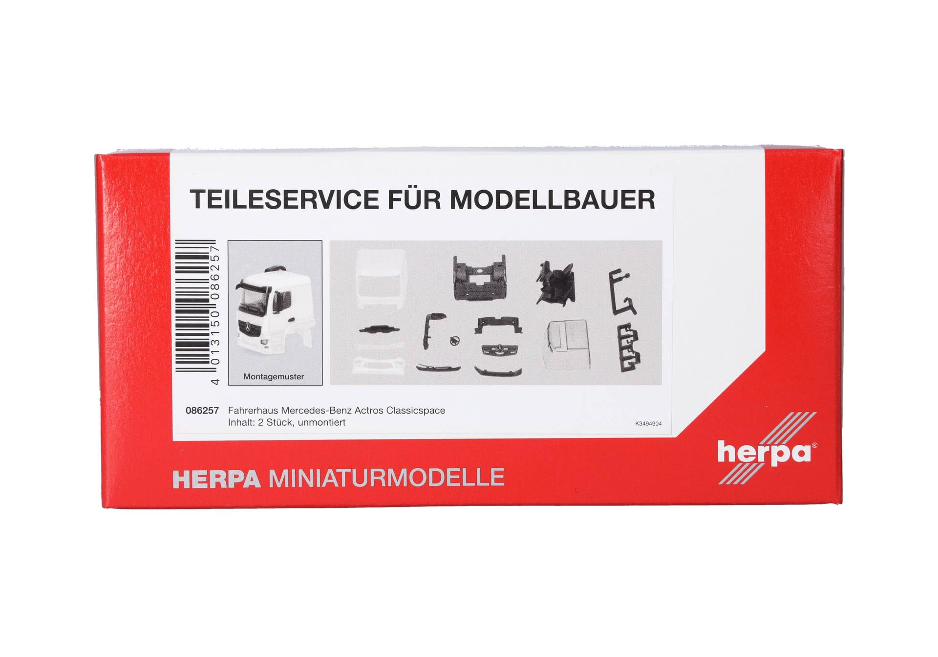 Herpa Parts Service 086257 Driver's Cab MB Actros Classicspace White 1:87