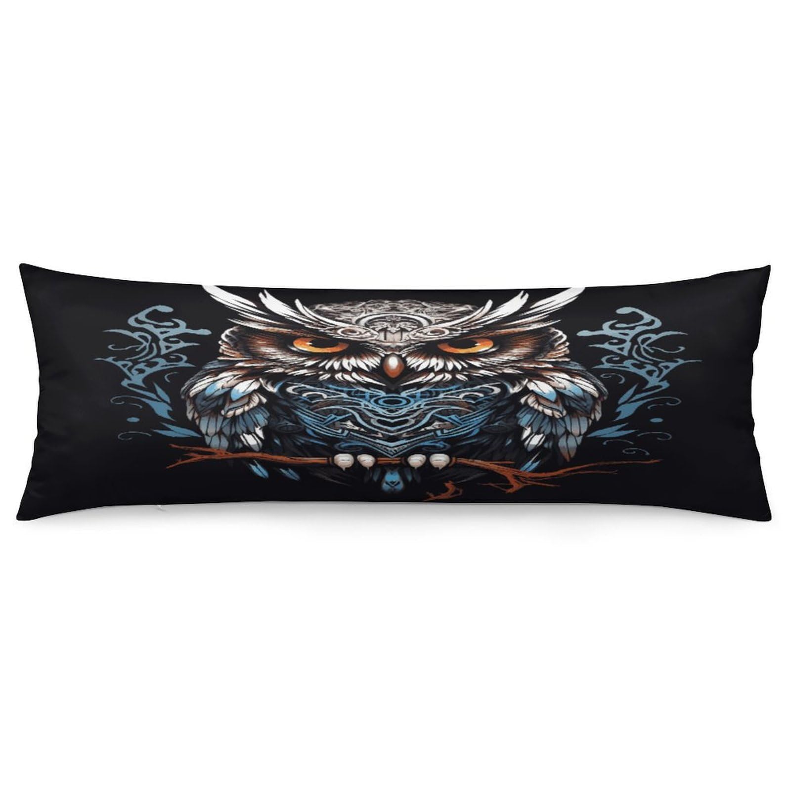 Owl Body Pillow Cover Long Body Pillow Pillowcase with Hidden Zipper Ultra Soft Polyester Pillow Cases Breathable & Silky Long Pillows Case Cover 19x53 in