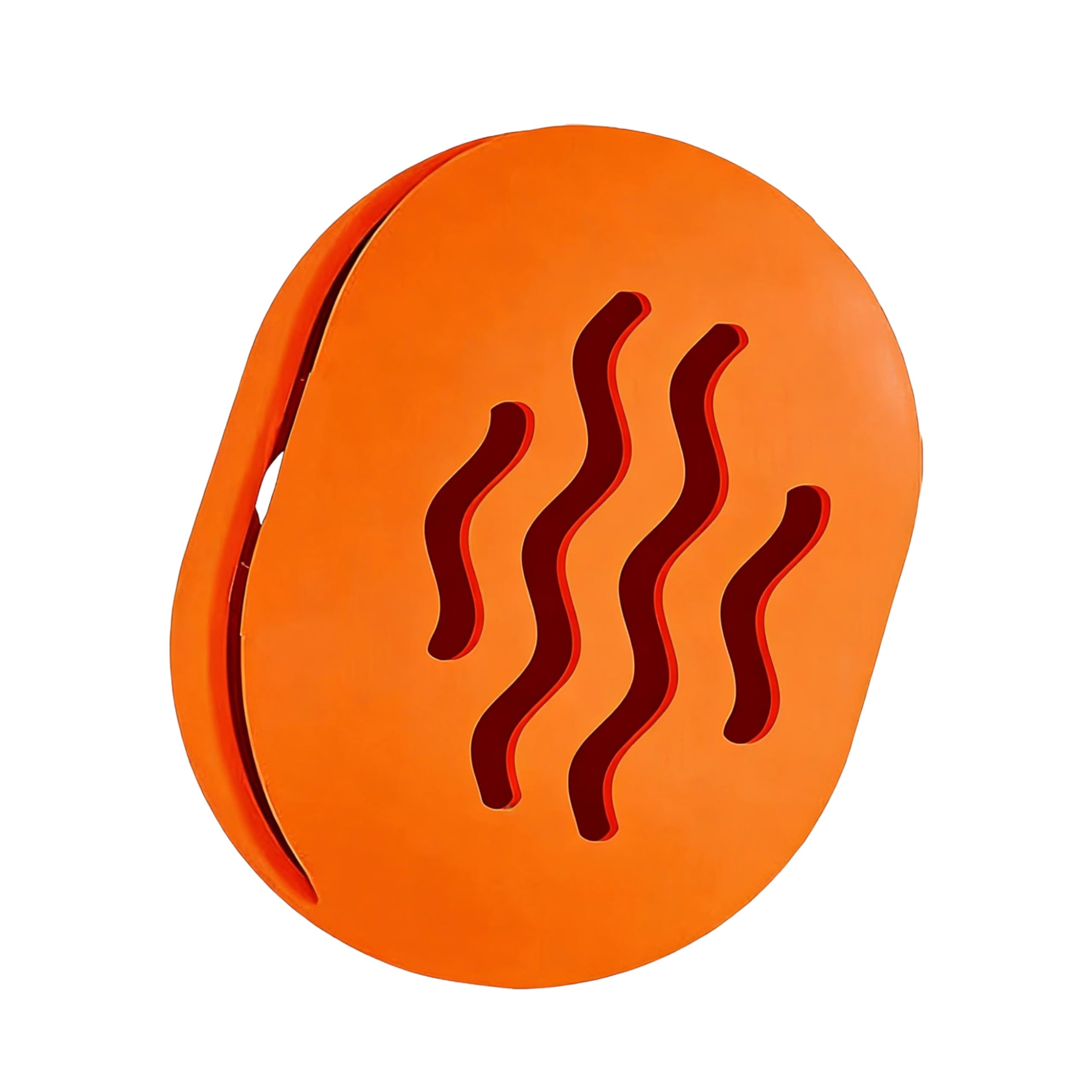 TIKIUKI Silicone Makeup Sponge Holder, Beauty Blender Travel Case with Double-Sided Hollow Breathable Design, Quick Dry & One-Hand Operation for Wet/Dry Sponges, Travel Essentials for Women (Orange)