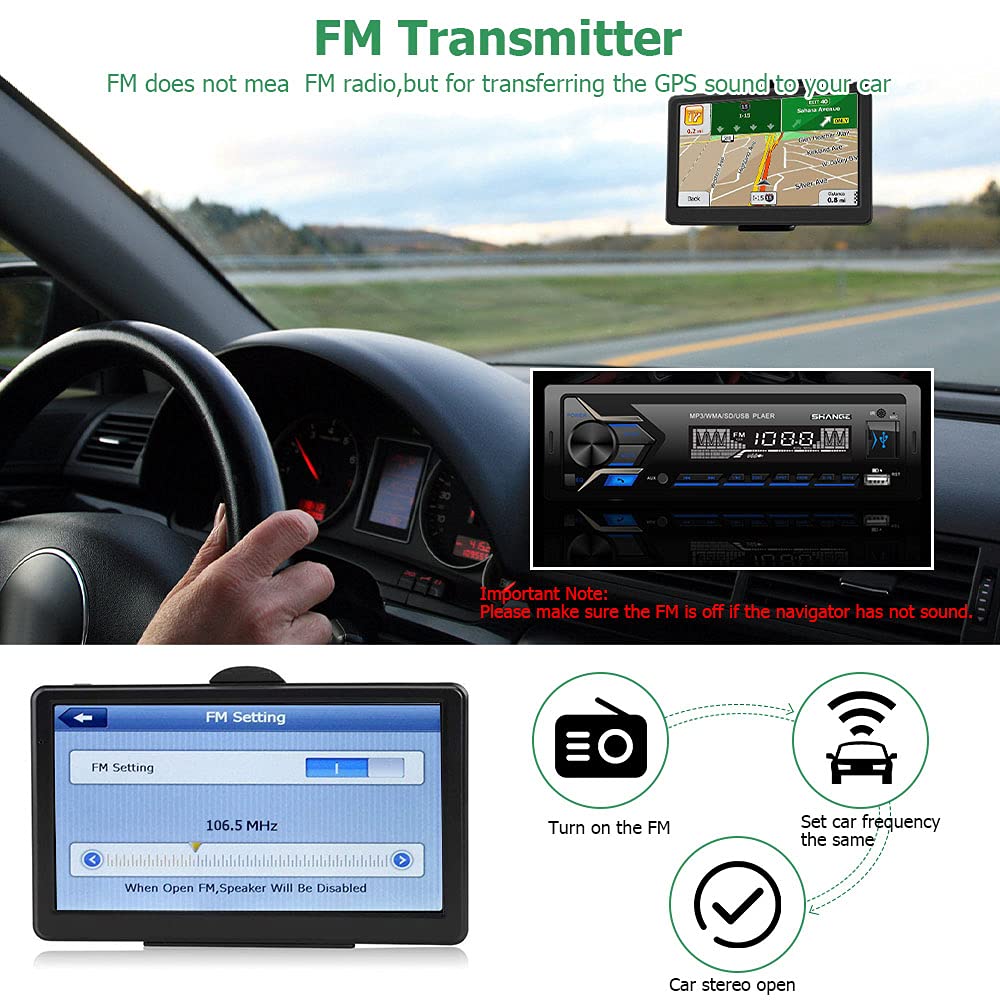 Sat Nav for Cars and Trucks UK 2025, 7 Inch HD Touchscreen Truck SatNav with Free Lifetime Maps Update, Offline GPS Navigation for HGV, Lorry, Van, 3D/2D Navigation, Multi-Language Support — view 4