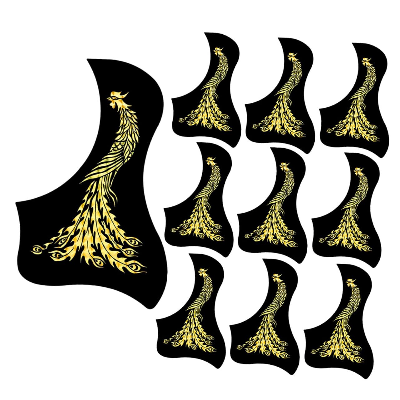 Abaodam 10pcs Folk Guitar Pickguards Smooth Surface Acoustic Guitar Protection Scratch Design Modern Look and Easy Replacement