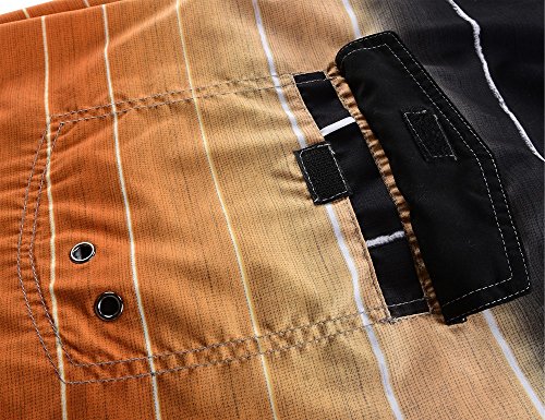 Image of Nonwe Men's Beachwear Quick Dry Striped Board Shorts