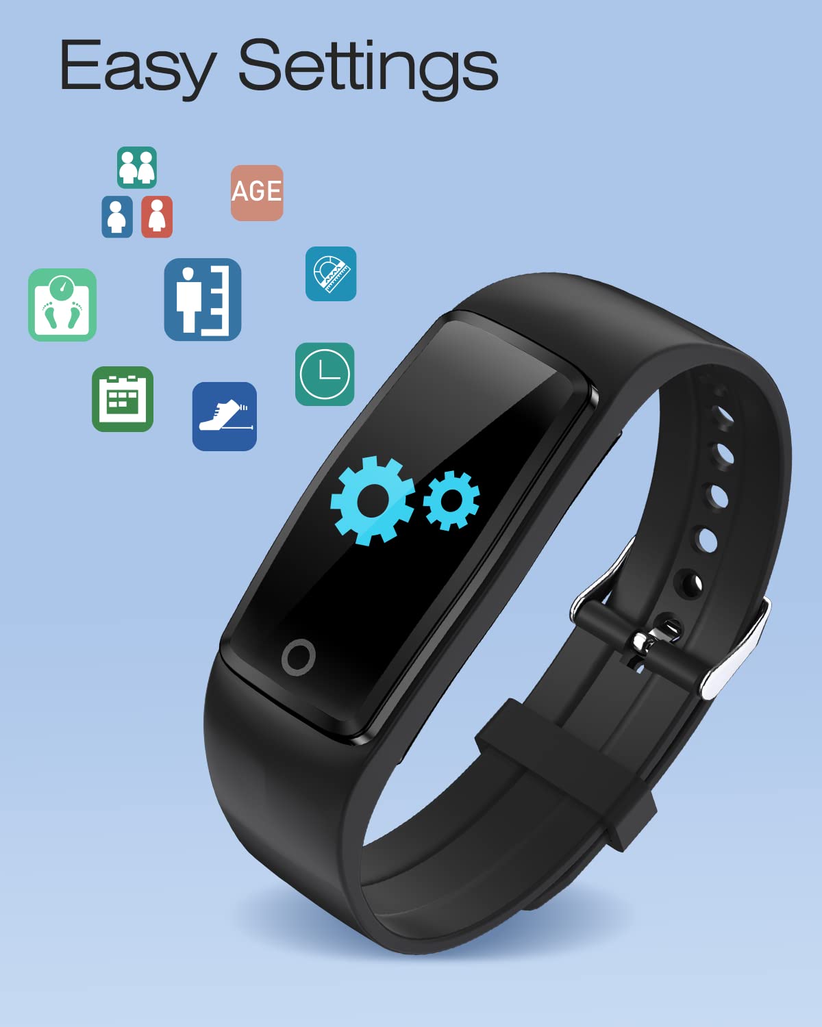 ASIAMENG Tracker De Fitness, Montre De Fitness Avec 14 Modes