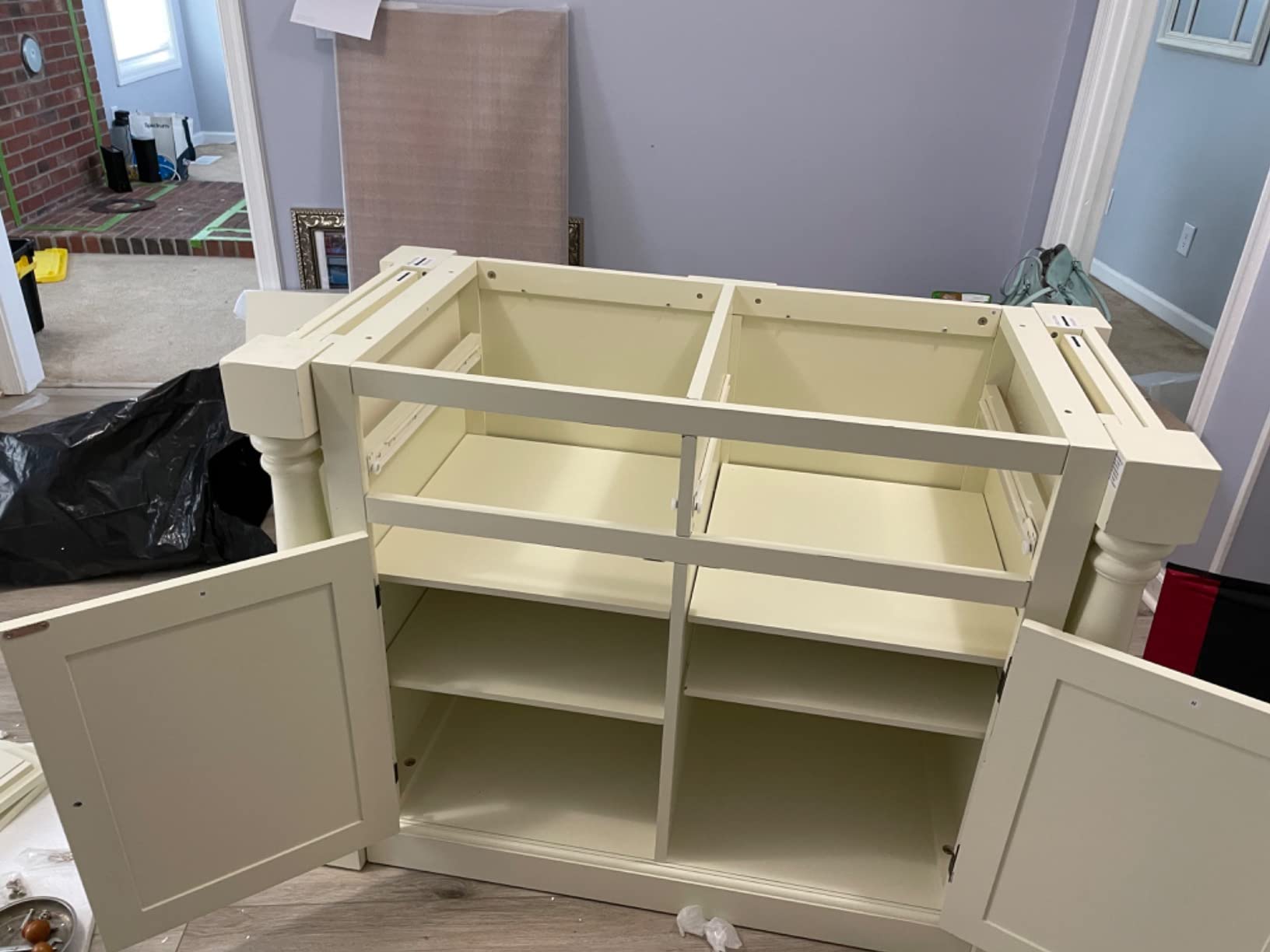 67/mo Finance Homestyles Monarch Kitchen Island Set, With 2 Stools