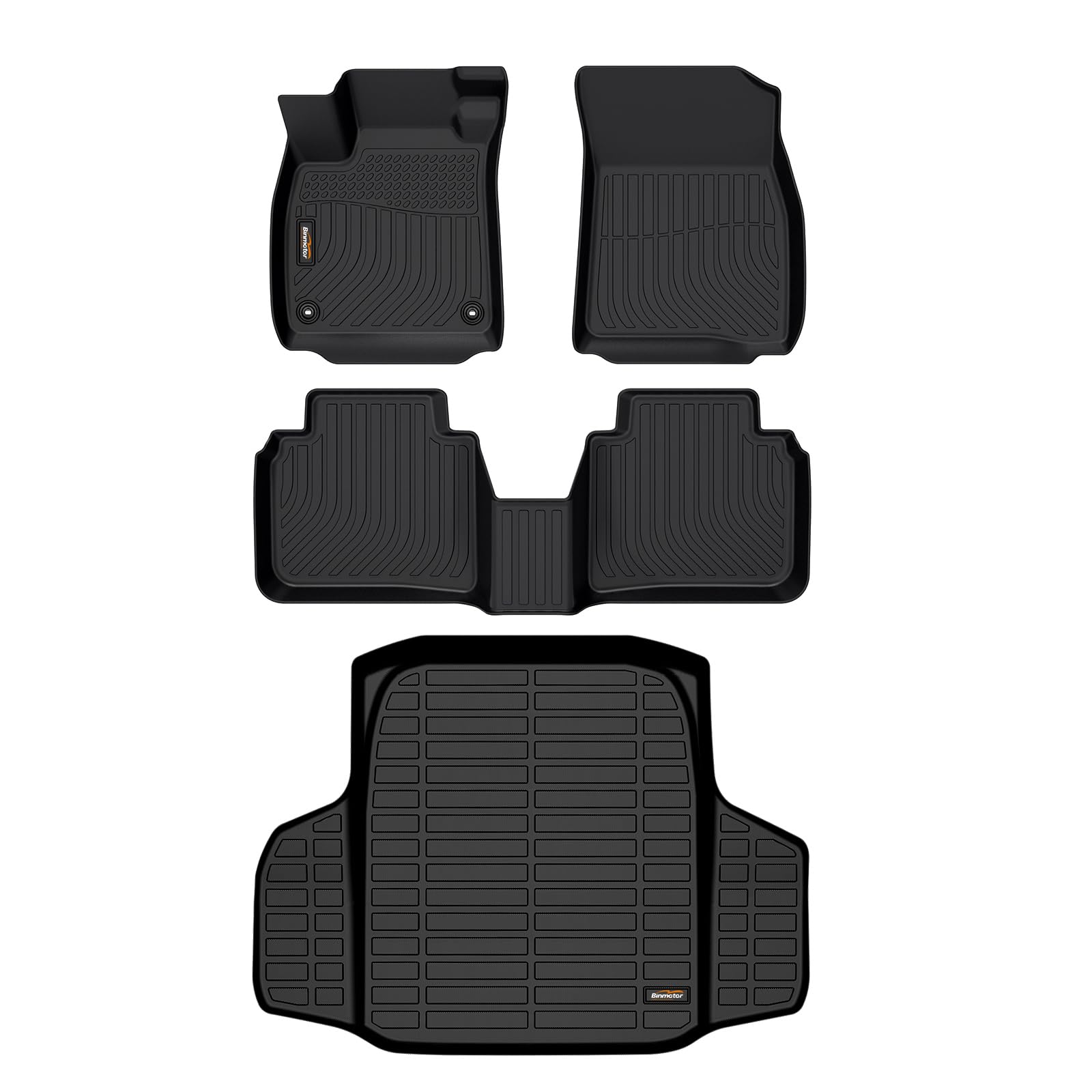 Binmotor-Floor Mats & Cargo Liner for 2023 2024 Honda Accord LX?EX? Sport Hybrid?EX-L Hybrid?Sport-L Hbrid?Touring Hybrid