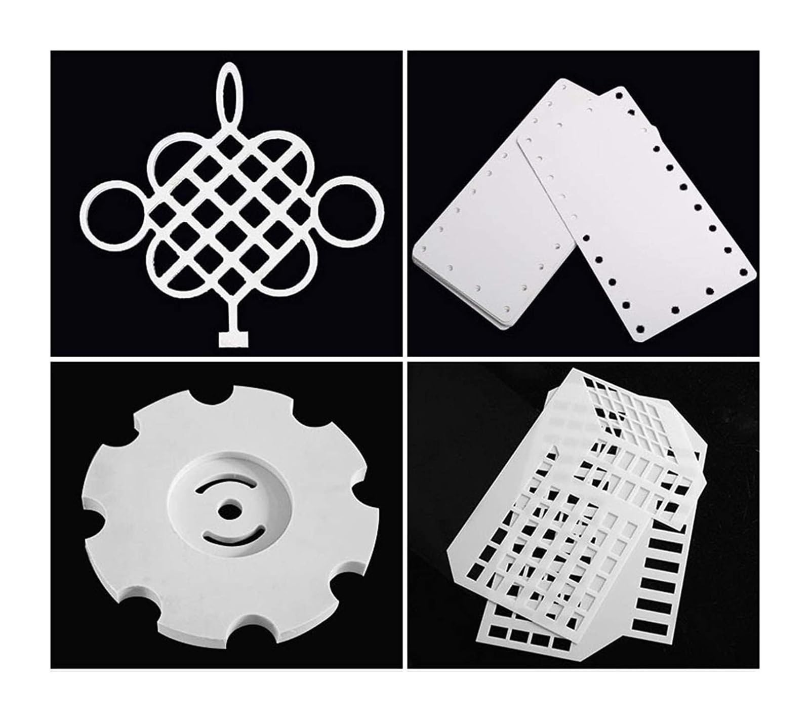 Barre di tubi di plastica, 4 fogli di ABS bianco da 0,5-5 mm for modellismo 7,9 x 11,8 pollici(Thk 2mm)